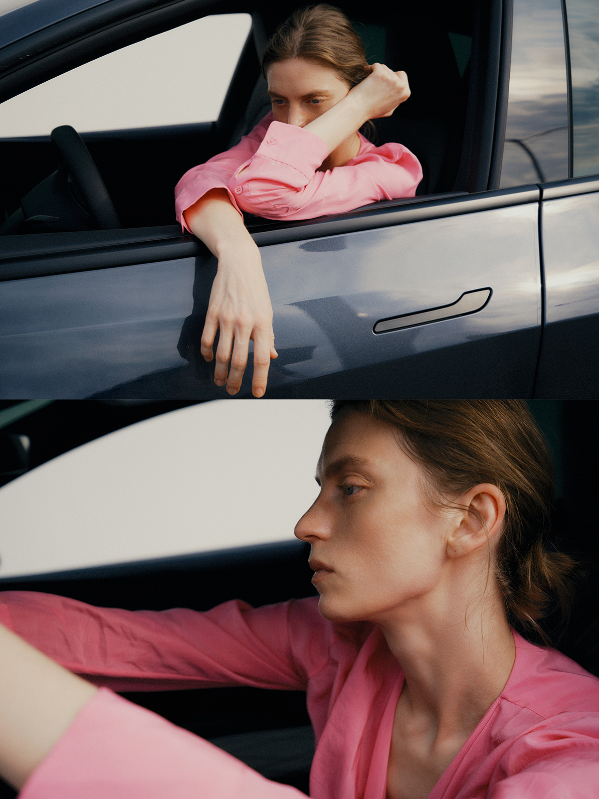 Model in a graphic look